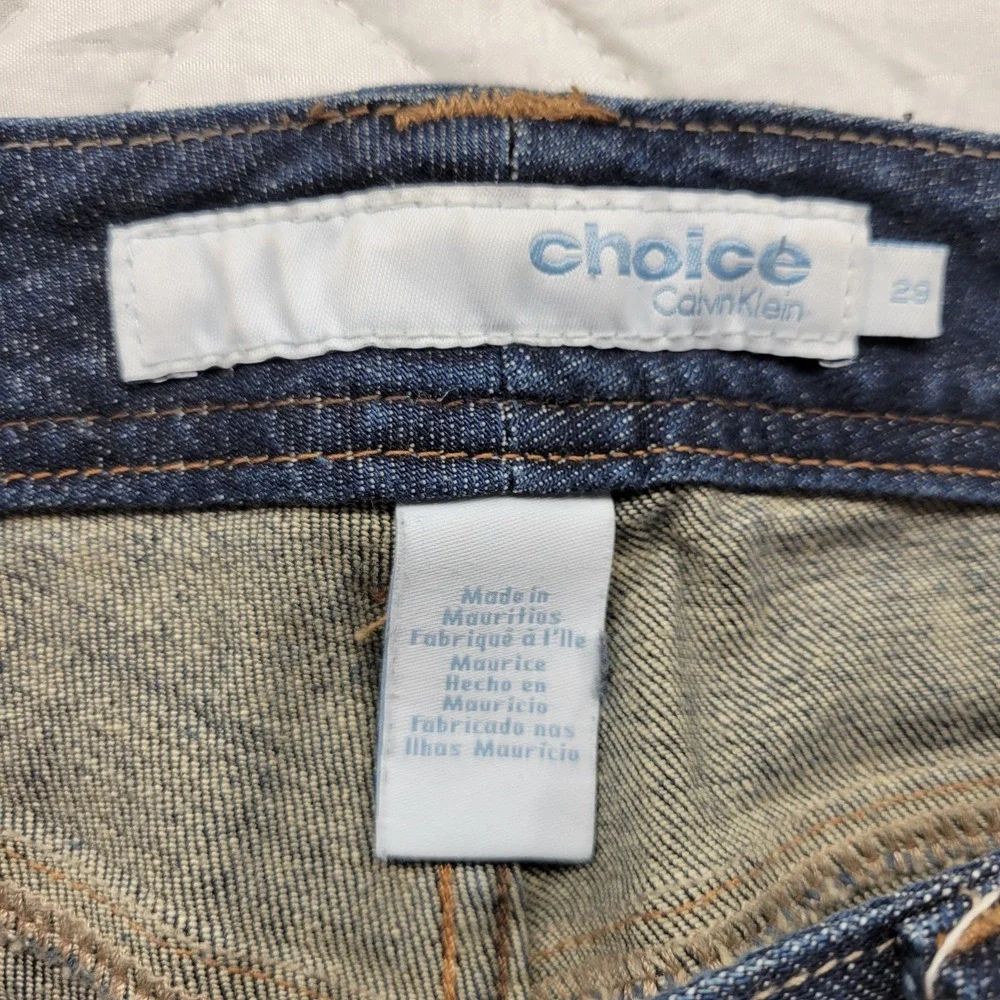 choice by Calvin Klein Ultra Skinny distressed blue jeans size 10 waist 32